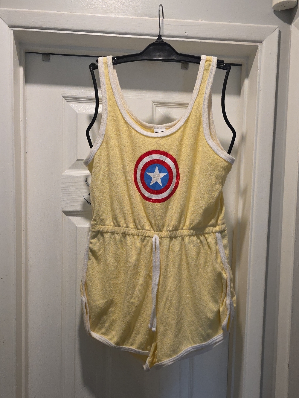 Marvel Yellow Captain Shield Romper